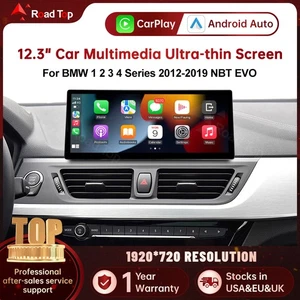 12.3"Ultra-thin CarPlay Touch screen Multimedia For BMW 1/2/3/4 Series 2012-2019 - Picture 1 of 30