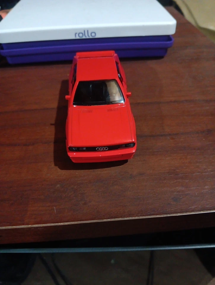 RMZ city, 1/36 1980 Audi Quattro Model Car Diecast Metal Toy, Red, New! - Image 1 of 4