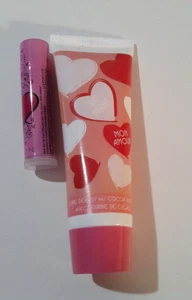 2pc Avon Valentine's STRAWBERRY Lip Balm & Care Deeply / Cocoa Butter Hand Cream - Picture 1 of 3