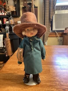 Springford Inc. Porzellanpuppen 9 bis 10 Zoll Amish Boy mit Etikett - Bild 1 von 3