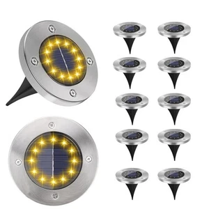 Solar Garden Lights Outdoor, 12 Packs Bright Solar Powered Ground Lights with... - Picture 1 of 7
