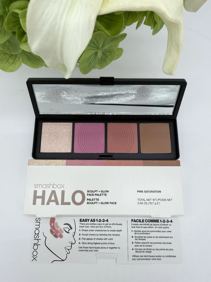 Smashbox Halo Sculpt Glow Palette Contour Blush Highlighter - Pink Saturation - Image 1 of 2