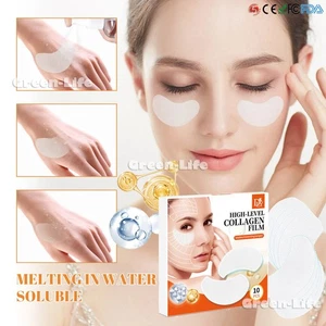 New Collagen Soluble Film Fade Dark Circle Fine Lines Firming Eye Mask 5Pair/Box - Picture 1 of 12