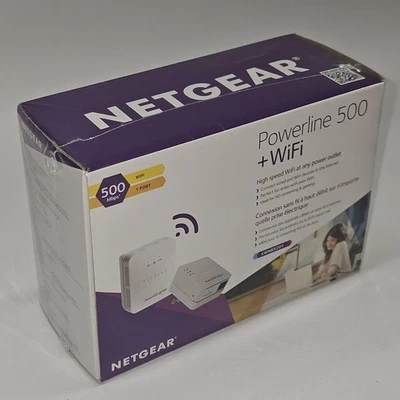 Netgear Powerline 500 + Wifi XWNB5201-100PAS 500Mbps Access Point NEW SEALED - Image 1 of 2