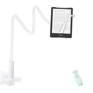 Gooseneck Tablet Holder for Kindle with Remote Page Turner, Lazy Arm Green - Picture 1 of 7