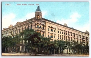 Lindell Hotel, Lincoln, Nebraska 5592 - antike Postkarte - Bild 1 von 2