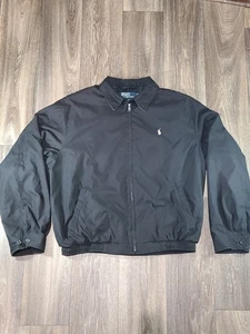 Vintage 90s Polo Ralph Lauren Harrington Jacket Lined Hip Hop Preppy Large - Picture 1 of 7