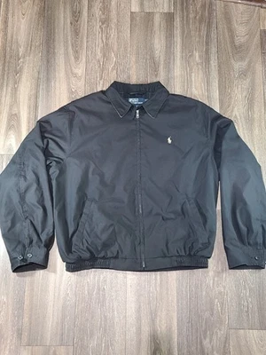 Vintage 90s Polo Ralph Lauren Harrington Jacket Lined Hip Hop Preppy Large - Image 1 of 4