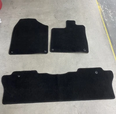 2016-2021 Honda Pilot Floor Mats Carpet Front & 2nd Row OEM Black PP PET SBR PE - Image 1 of 4