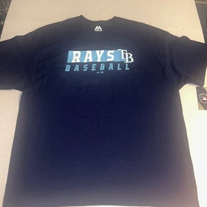 Herren Tampa Bay Rays MAJESTIC T-Shirt NEU 2XL Navy Blau - Bild 1 von 7