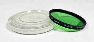 Beautiful Green Nikon Nikkor X1 52mm Filter w/ Case - Japan - Picture 1 of 2