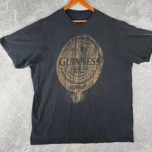 Camiseta Guinness Beer Para Hombre 2XL Negra Envejecida Logotipo Barril Gráfico Camiseta Y2K - Imagen 1 de 8