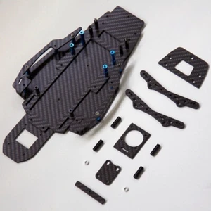 Carbon Fiber Chassis Frame Kit for Tamiya DT-04 Fighter NXGEN 2WD Buggy - Picture 1 of 8