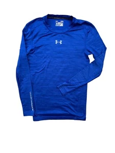 Under Armour ColdGear Compression Shirt Mens Small Blue Long Sleeve Crew Neck - Picture 1 of 10