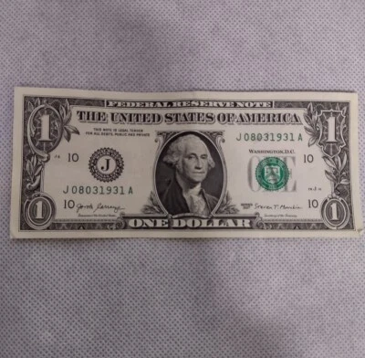 $1 August 3 1931 Birthday Note 08031931 Dollar Federal Reserve Kansas City MO - Image 1 of 2