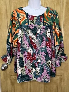 Blusa Umgee Boutique Estampado de Animales Mixto Estampado de Leopardo Guepardo Talla L - Imagen 1 de 6