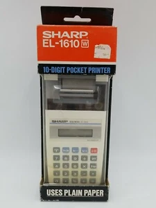Sharp EL-1610 10-Digit Pocket Printer Calculator 5 Function 15 Keys LCD Screen N - Picture 1 of 7