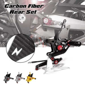 Carbon Fiber Rearsets Footrests Rear Set Foot Rests for YAMAHA YZF R1 09-14 - Picture 1 of 7
