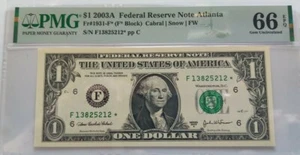 USA - $1.00 - 2003 Star REPLACEMENT NOTE - PMG 66 Gem UncircI ulated EPQ - Picture 1 of 4