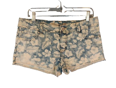 Pantalón corto de mezclilla elástico Freestyle Revolution diseño floral talla 11 Foto 1 de 4