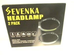Sevenka Headlamps 2 pack Bright Led Rechargeable Lithium High Lumen Sensor NEW - Picture 1 of 8