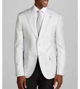 40R Jos A Bank Reserve 100%silk Tailored Fit Solid Dinner Jacket Blazer D010026 - Picture 1 of 6