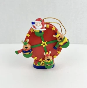 Vtg Avon Santa & Deer Ferris Wheel Ornament Animated Sound Christmas Works - Picture 1 of 5
