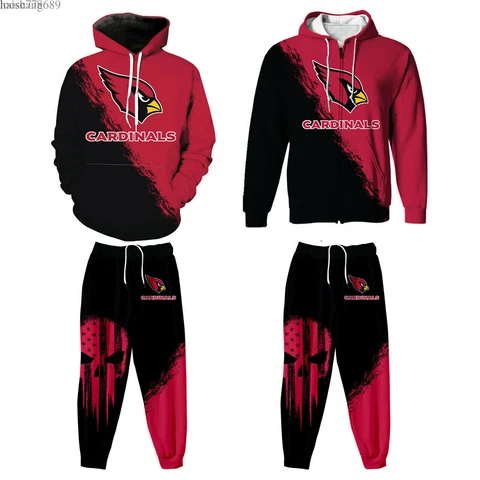 Arizona Cardinals Tracksuit Men's Casual Hoodie Sweatshirts Sweatpants Sweatsuit Cover