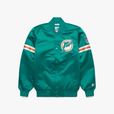 Тяжелая атласная куртка Homage X Starter Miami Dolphins размер L - Изображение 1 из 4