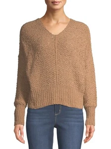 Time and Tru Women's Tape Yarn Pullover Sweater, Brown, Medium 8-10 - Picture 1 of 6