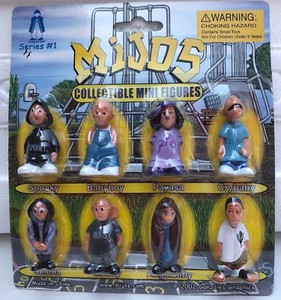 Hey Homies - Complete set of 8 Mijos series # 1 Figures - Blister Card package