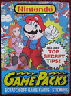 1989 TOPPS NINTENDO Game Packs Scratch-Off Trading Cards MARIO ~ EMPTY BOX ONLY