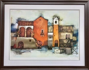 Rosina Wachmeister "Trastevere" Enmarcado Arte Mixto Arquitectura Contemporánea - Imagen 1 de 5