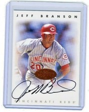 Jeff Branson 1996 Donruss Leaf Signature Series Bronze On Card Autograph Auto