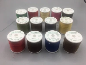 13 Sewing Thread 1970's Vintage Woolworth Woolco 225 Yards Size 50 Polyester - Picture 1 of 10