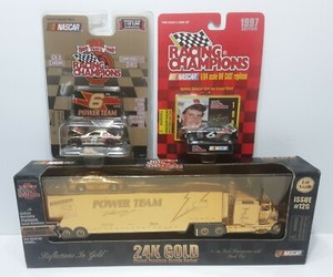 RARE 1999 RC #12G 24K GOLD Joe Bessey Power Team Transporter W/Car PLUS 2 Cars