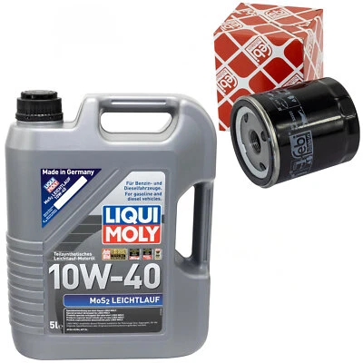 Motoröl Set 10W-40 5 Liter + Ölfilter für Citroen C5 I C4 Fiat Lancia Peugeot - Bild 1 von 4