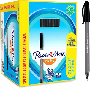 Bolígrafos Paper Mate Inkjoy 100ST punto medio (1,0 mm) negro 100 unidades - Imagen 1 de 9