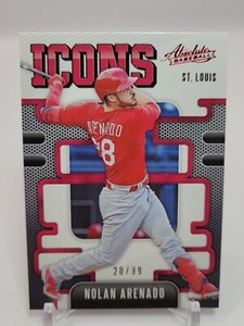 2021 Panini Absolute Baseball Nolan Arenado #I-11 Icons Red Foil 20/99
