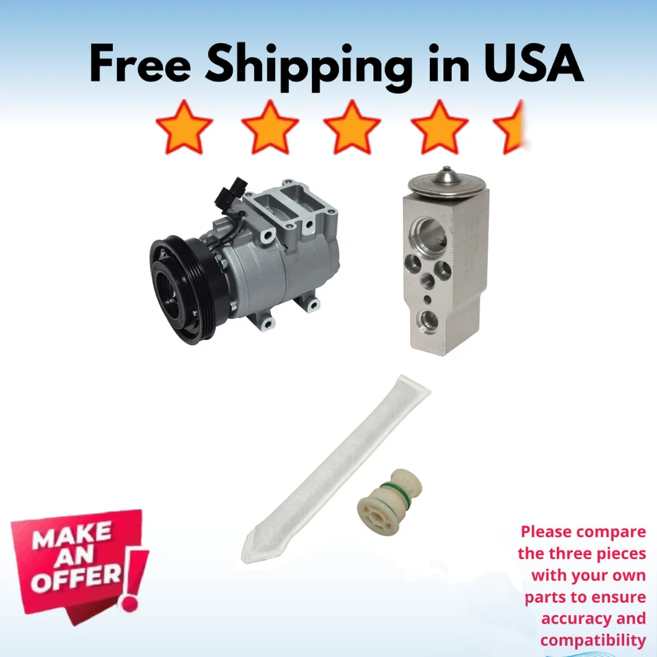 Kit Compresor A/C Fit Hyundai Accent 2000-2003 Foto 1 de 4