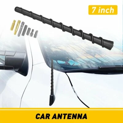 Antena espiral de borracha preta curta 7" mastro rádio AMFM para DODGE AVENGER 2008-2014 - Imagem 1 de 4
