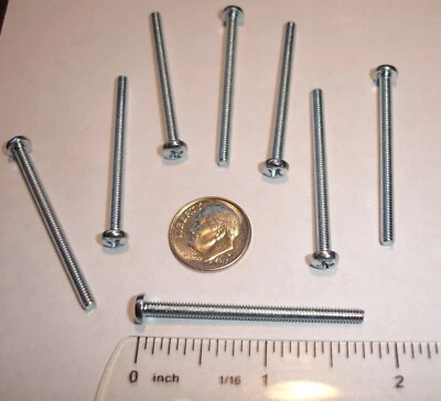 SMALL PARTS #5-40 x 1-3/4" Pan Head #2 Phillips Drive Zinc Plated Steel Machine Screws 5-40