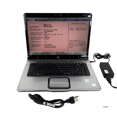 HP Pavilion DV6000 15.4" Laptop Intel Core Duo T2350 1GB 128GB BOOTS BIOS H3017 - Image 1 of 4