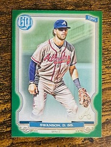 2020 TOPPS GYPSY QUEEN THUNDER DANSBY SWANSON GREEN PARALLEL ATLANTA BRAVES