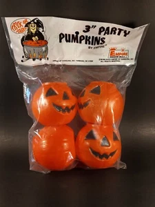 NOS Vtg 1989 Empire Carolina 3" Party Pumpkins Halloween Blow Mold - Picture 1 of 6