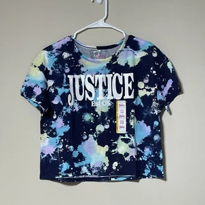 Justice Girls Tie Dye T-Shirt Size L (12-14). NWT! Short Sleeve Tee. - Picture 1 of 5
