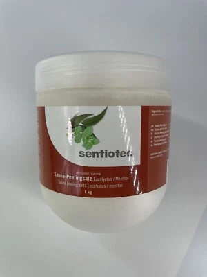 SENTIOTEC SAUNA PEELING SALT EUCALYPTUS MENTHOL SKIN AND BODY SCRUB 1kg A-201-EM - Image 1 of 4