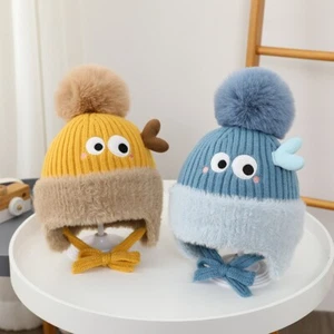 Niedliche Karikatur Pullover Hut Herbst Winter Ohren schutz kappe Für Kinder - Bild 1 von 18