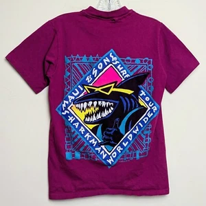Vintage Maui & Sons Sharkman Surf 1991 Single Stitch Shirt Youth Large  - Picture 1 of 10