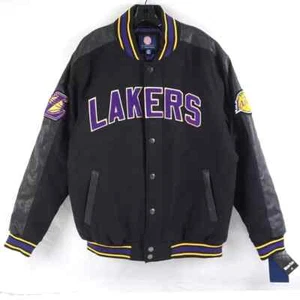 Los Angeles Lakers Leather varsity Wool jacket Mens Sz XL GIII Carl Banks NWT - Picture 1 of 9